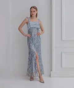 LEJA LUXE フリンジスパンコールIラインドレスワンピース - メルカリ