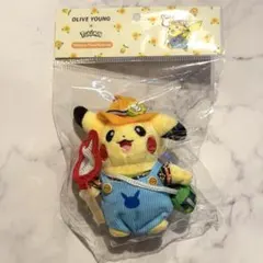 オリーブヤング ポケモン ピカチュウ ぬいぐるみキーホルダー 新品未