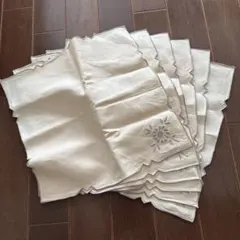 未使用　花柄　刺繍　テーブルナプキン6枚セット　マットとしても♪