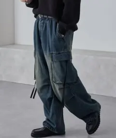 MONO-MART ヴィンテージメイクバギーセミワイドカーゴデニム