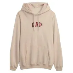 【GAP】Sヴィンテージ ソフトミニGAPアーチロゴ入りパーカー裏起毛ベージュ