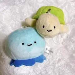 s*様 くらげ かめ にっこりーの ぬいぐるみ ボールチェーン キーホルダー