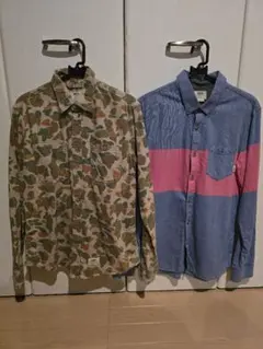 VANS 迷彩柄とデニム風シャツセット S　バンズ　ヴァンズ