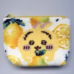 howdy　FEILER✕ちいかわ　うさぎレモンドットポーチ　小 ちいかわ フェイラーコラボ うさぎ ポーチ小 FEILER レモンドット