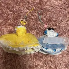 【ディズニー】アリス&ベル　ドレス型ストラップ2個セット