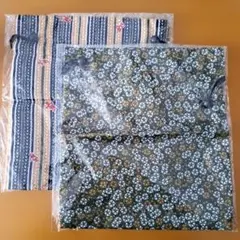 新品　和柄巾着　袋　2枚セット　和風　小物入れ