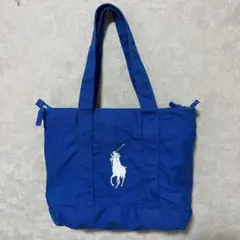 ゆき様　専用　ラルフローレン　トートバッグ　ブルー　刺繍　ホワイトのサムネイル