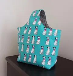 ワンハンドルバッグ　ダルメシアン　ハンドメイド