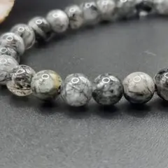 天然 ブラックルチルクォーツ ブレスレット 約17cm 8mm前後 御徒町購入