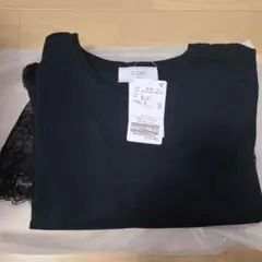 新品未使用　スローブイエナ　SLOBE IENA レースコンビカットソー 黒