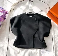 新品　HERMÈS エルメス ダブルフェイス カシミヤショートコート　ボレロ