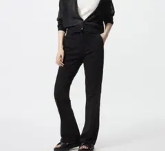 UNIQLO ユニクロ スリムフレアトラウザージーンズ　XS ブラック