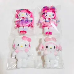 お顔厳選　サンリオ 原宿 ハローキティ マイメロ　マスコット 4点セット