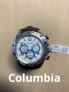 Columbia クォーツ腕時計/デジタル/ラバー/WHT/BLK