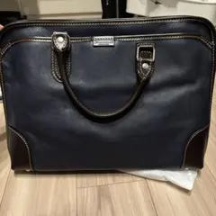 【新品 定価の70%off】STEFANOMANOビジネスバッグ ネイビーのサムネイル
