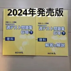 週テスト問題集 6年生 上下セット　2024年度実施 四谷大塚 週テスト問題集 算数 6年上 2024年度実施 中学受験｜Yahoo