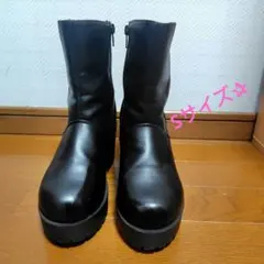 Sサイズ ショートブーツ ブラック 厚底