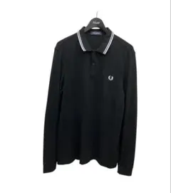 FRED PERRY 長袖ポロシャツ ブラック L フレッドペリー