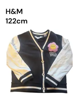 6.H&M スマイリーフラワーカーディガン 122cm