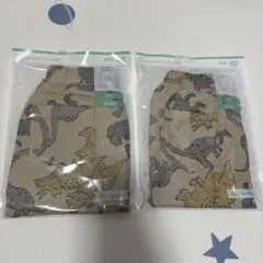 GU ジーユー ベビーパンツ 80 恐竜 ボトムス 2枚セット サマナルパンツ