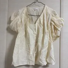 MOUSSY パフスリーブ ブラウス 半袖 アイボリー Fのサムネイル