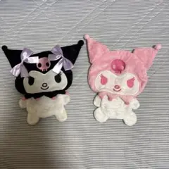 クロミ ぬいぐるみポシェット2 黒 ピンク 2個セット