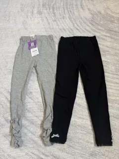 女の子　SKAPE レギンス 2点セット グレー・黒