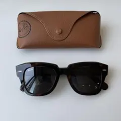 Ray-Ban ウェリントン サングラス ブラックレンズ