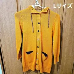 フード付きニットセーター　レディース