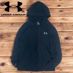 09M217◯ UNDER ARMOUR 薄手 フルジップ パーカー ビッグロゴ