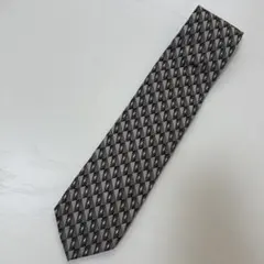 【新品未使用品】MORABITO 幾何学模様 ネクタイ グレー