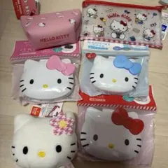 Hello Kitty ポーチ　フェイスマスコット　 6点セット