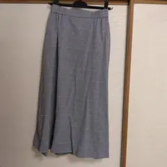 自由区　チェック柄ロングスカート（黒と白）