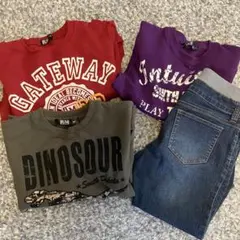 裏起毛トレーナー3着　デニムセット