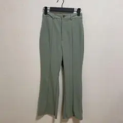 GU オリーブグリーン スラックス フロントボタン サイズS ウエストゴム