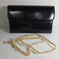 HANAE MORI レザー ショルダー クラッチバッグ　2way y79