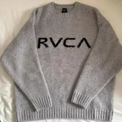 RVCA グレー ニットセーター クルーネック