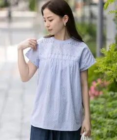 【特価】アーバンリサーチサニーレーベル✴︎バンドカラーコットンレースシャツ