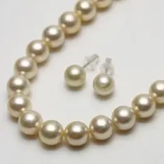 アコヤ真珠パールネックレス/イヤリングorピアス　2点セット　8.0-8.5mm