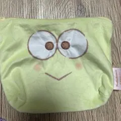 けろけろけろっぴ ふわふわフェイス台形ポーチ　ガチャガチャ　ポーチ