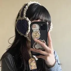 イヤーマフ イヤーマフラー 耳あて ハート [中綿入] プリンセスモール ラメ入