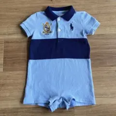 ラルフローレン ベビー ポロシャツ風ロンパース 6M 70 男の子 半袖 夏服