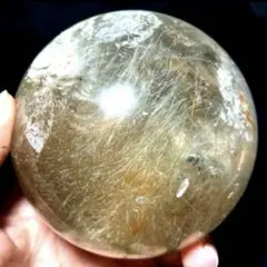 超特大‼️90mm ゴールドラビットヘアルチルクォーツ　丸玉　スフィア　金針水晶 超特大‼️90mm ゴールドラビットヘアルチルクォーツ 丸玉 スフィア