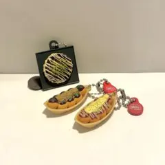 【粉ものセット★】ミニチュア たこ焼き お好み焼き3点セット ガチャ