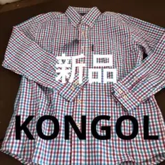KANGOL 赤・青・白 チェック柄 長袖シャツ