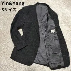 Yin&Yang インアンドヤン メンズ 2B ツィードジャケット グレー　S
