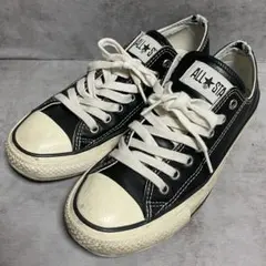【コンバース】（23.5）ローカットスニーカー オールスター ブラック レザー