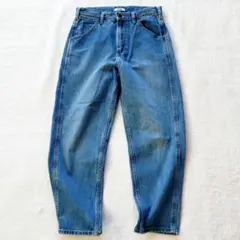 ユニクロ U 28 ワイドフィットテーパードジーンズ ブルー