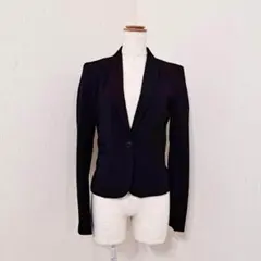 H&M【US2】テーラードジャケット　シングル　ブラック　フォーマル　シンプル