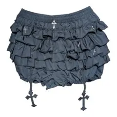 《パンツ》十字架 ガーター風 フリル ショートパンツ【APPAREL】